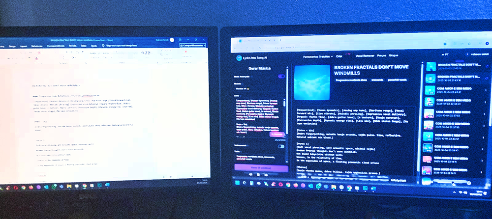 Monitores e prompt musical
